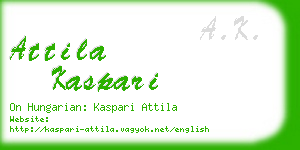 attila kaspari business card